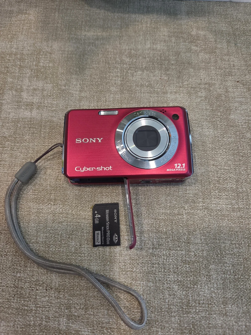 Sony Cyber-shot DSC-W230 RED 12.1MP Digital Camera - Y2K Digicam Bundle